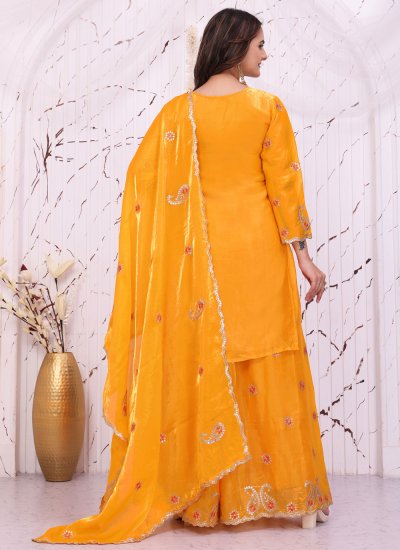 
                            Yellow Party Fandy Trendy Salwar Kameez