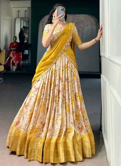 Yellow Silk Festival Lehenga Choli
