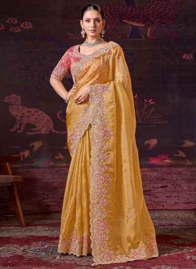 Yellow Tissue Saree