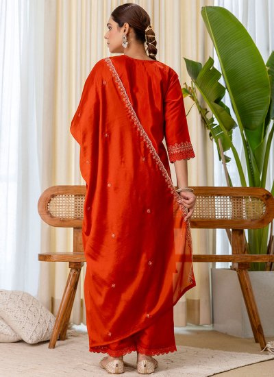 
                            Zesty Embroidered Party Salwar Kameez