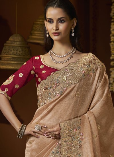 
                            Zesty Zari Wedding Classic Saree